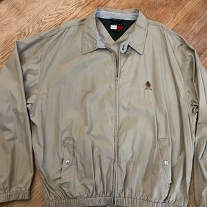 Vintage Tommy Hilfiger zip up jacket in khaki